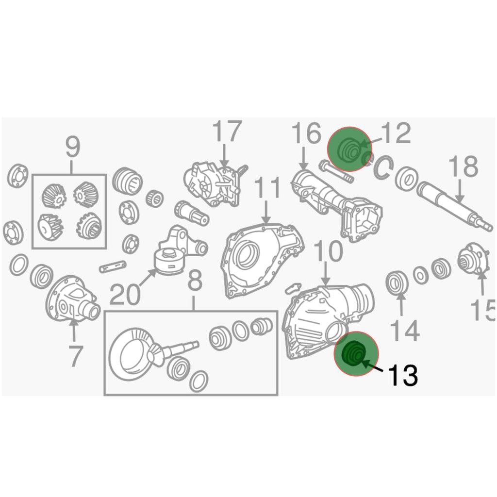 Replacement Kits Front Axle Differential Output Shaft Seal Set