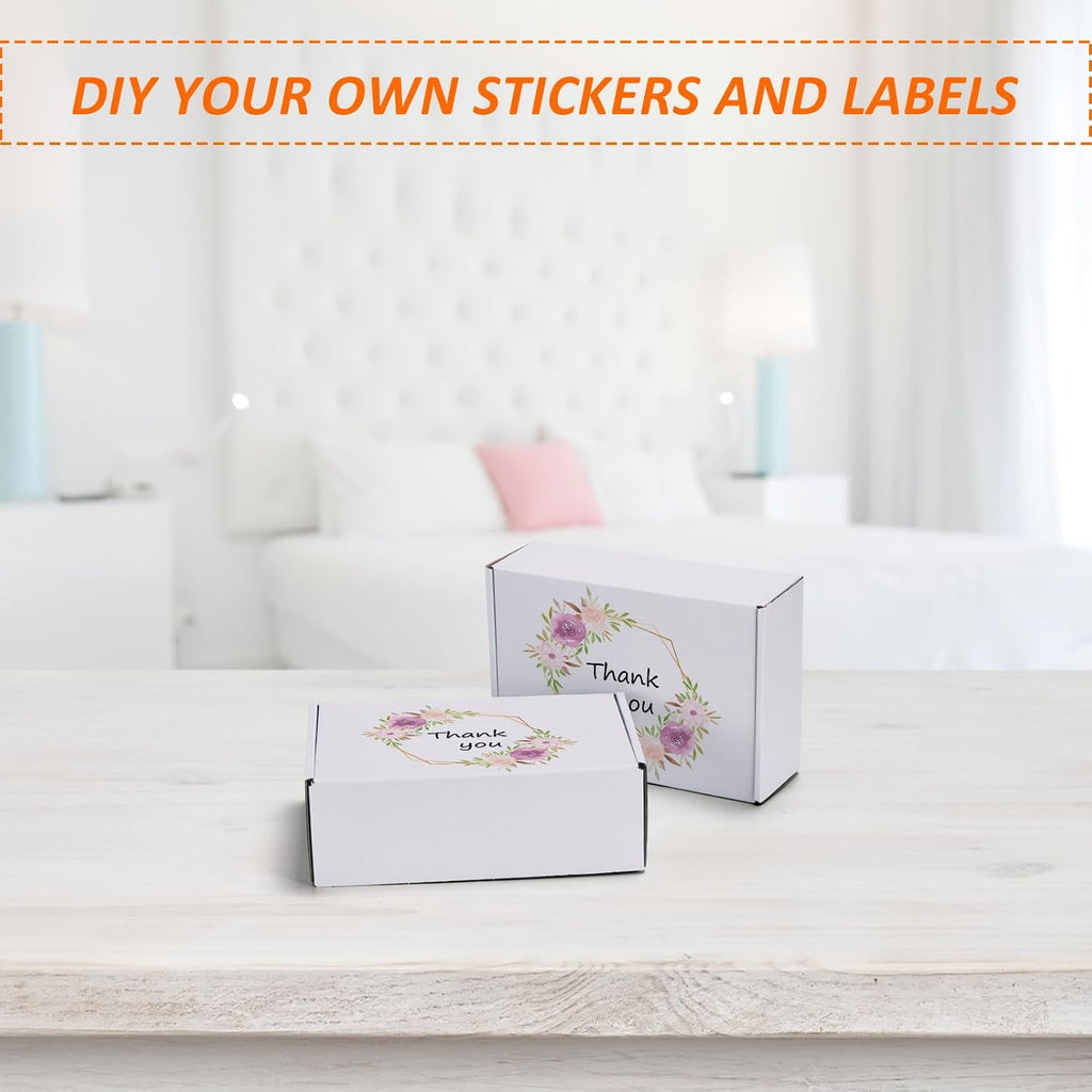 9x6x3 Shipping Boxes Set of 30, White Corrugated Cardboard Mailer Box for Packing Small Business