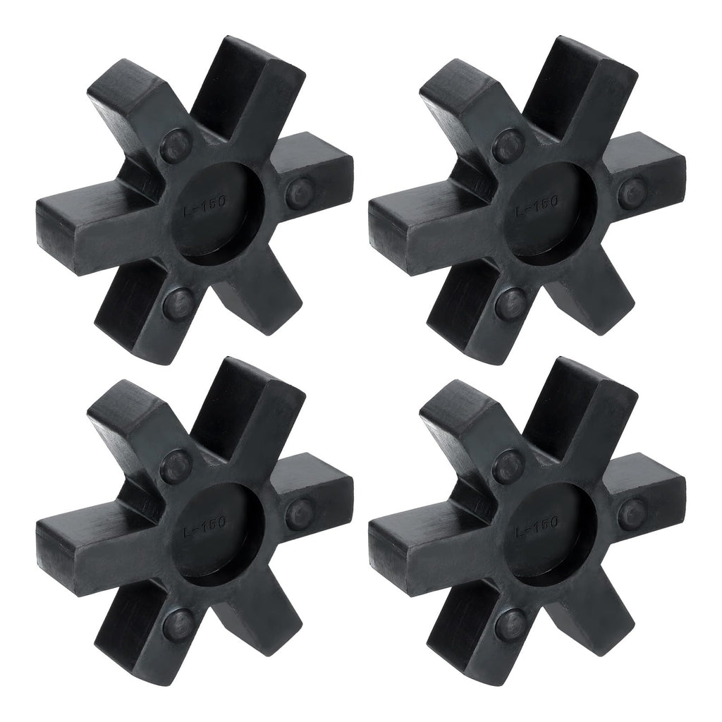 uxcell Jaw Coupling Insert L150 NBR Rubber Flexible Solid Type Black 4pcs