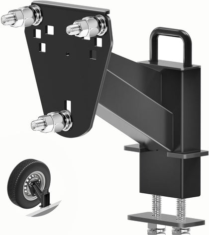 Stake Pocket Spare Tire Carrier,Spare Tire Mount Bracket for Trailer,Powder Coat Steel Black, Fits Most 4 & 5 & 6 & 8