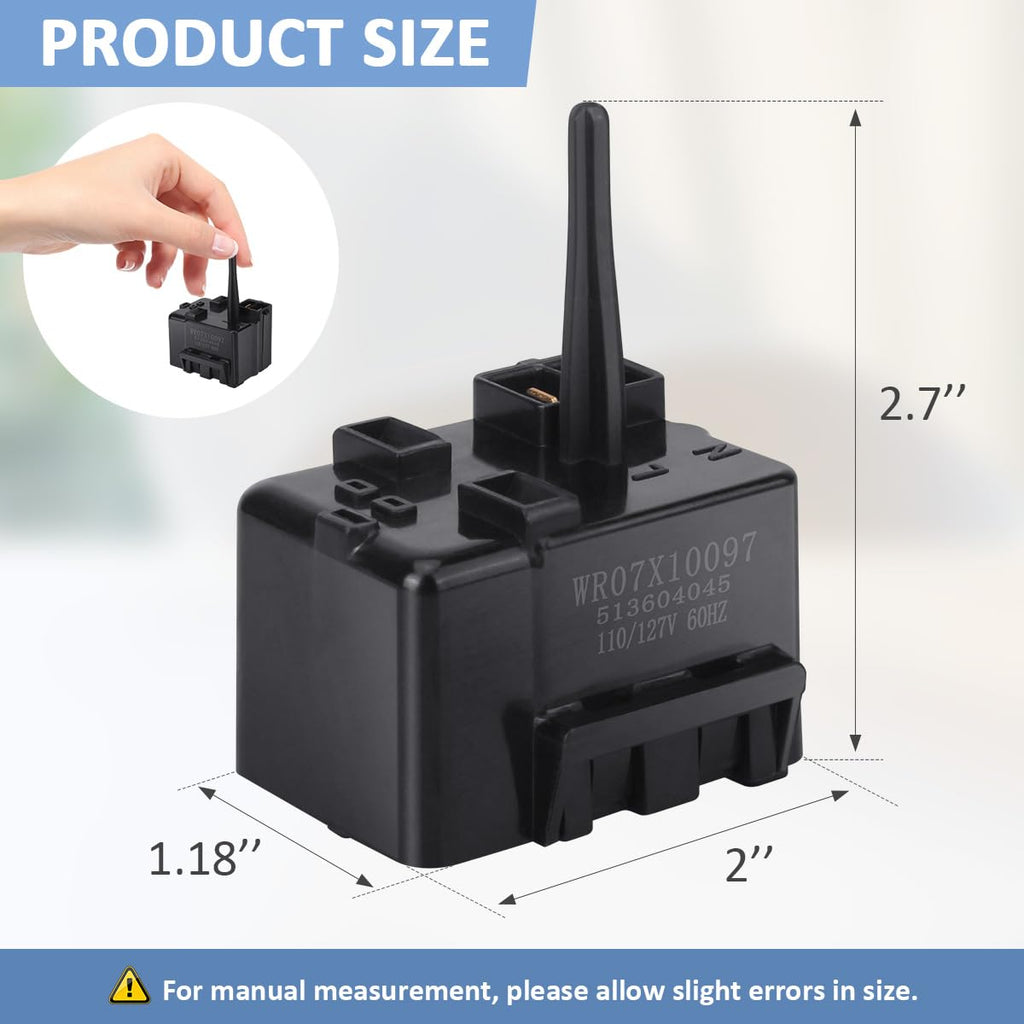 WR07X10097 Refrigerator Start Relay, Overload Assembly | WR07X10097 refrigerator start relay and overload kit