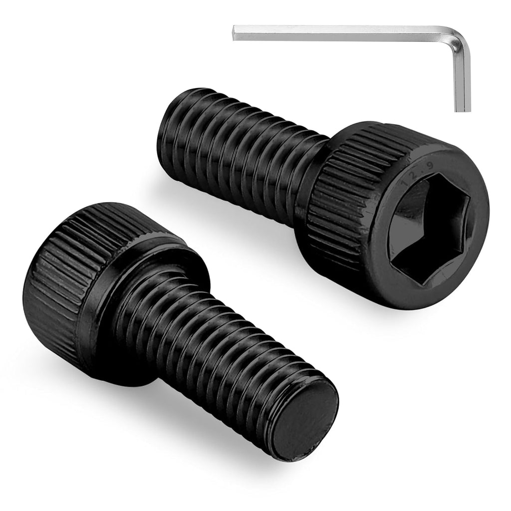 60pcs M6 x 16mm Hex Socket Head Cap Screws Bolts, 12.9 Grade Alloy Steel, Black Oxide Finish, Allen Socket Drive, Full Threads,with Hex Spanner
