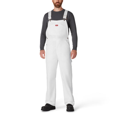 Mens Painters Bib Overalls and Coveralls Workwear Apparel, White, 30W x 32L US