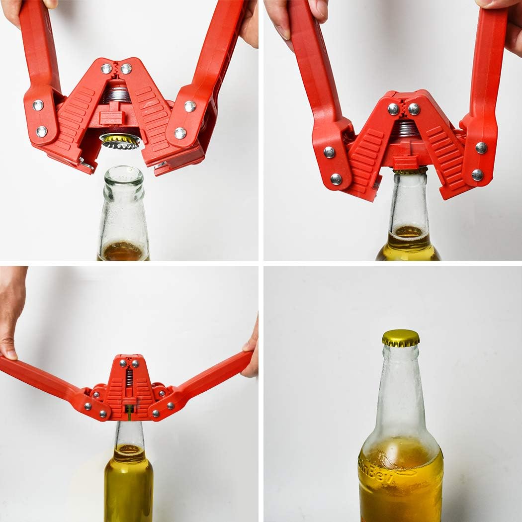 Manual Bottle Capper Tool, Double Lever Hand Capper with 144 count Beer Bottle Caps for Home Brewing, Bottle Sealer