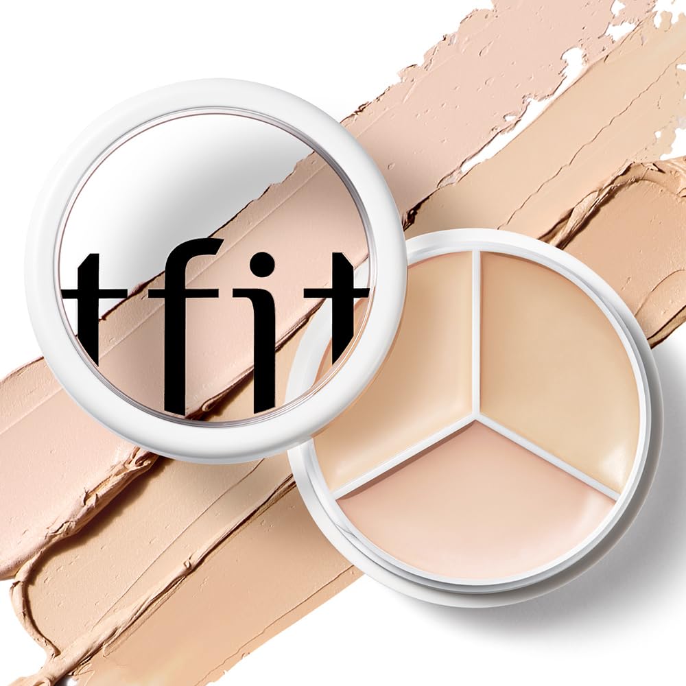 3 Color Concealer Cream Palette Full Coverage 0.52 Ounce 00 Light