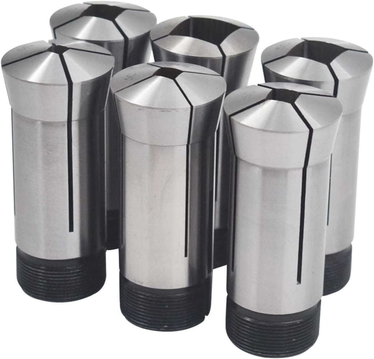6-Pack Precision 5C Square Collets Set - 1/8In - 1In Mill Chuck Holder for Taper Spindle Mill Machine