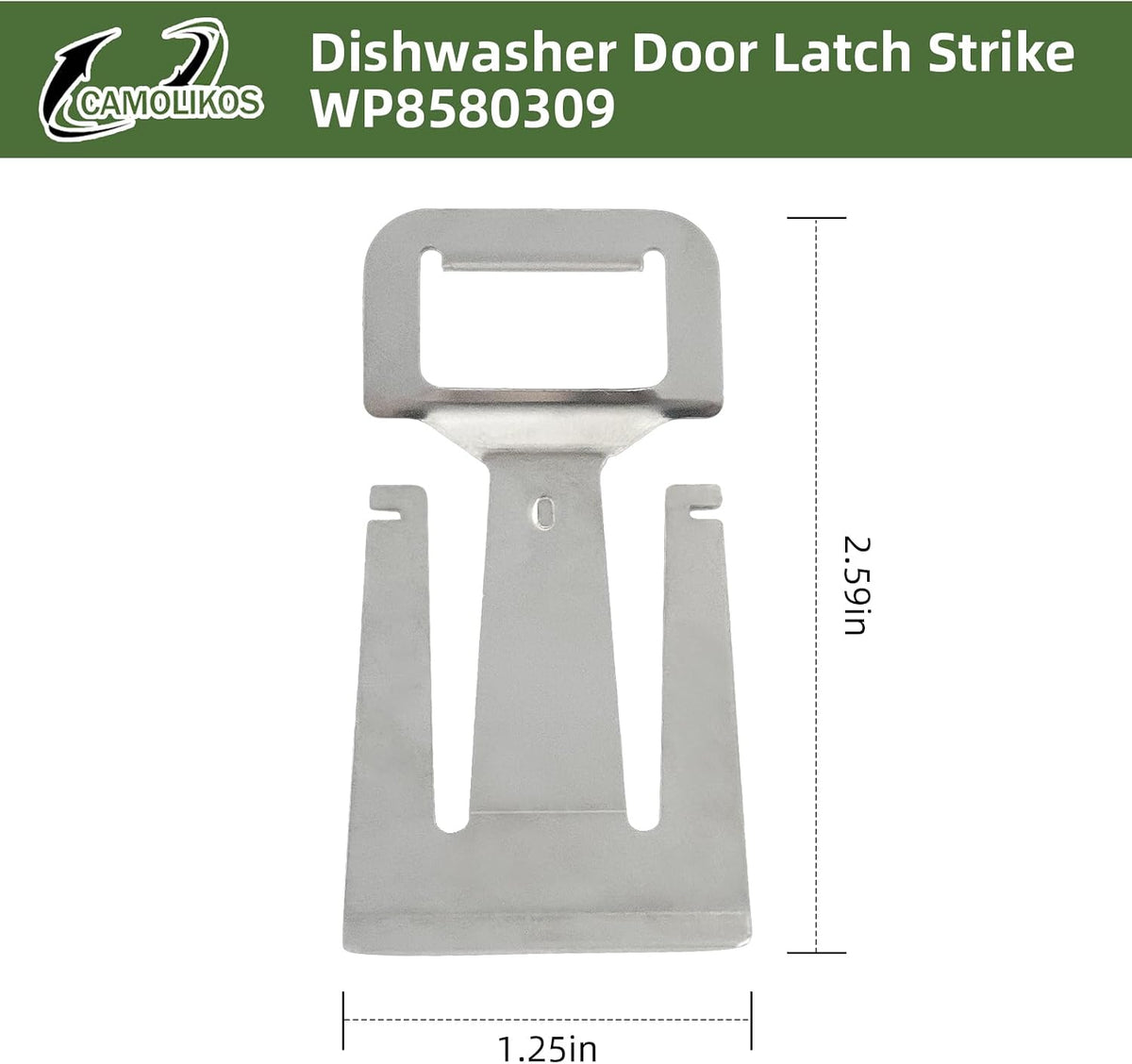 1PC WP8580309 Dishwasher Door Latch Strike Fit For Whirlpool Kenmore Replacement 8269111 8580309 1181203