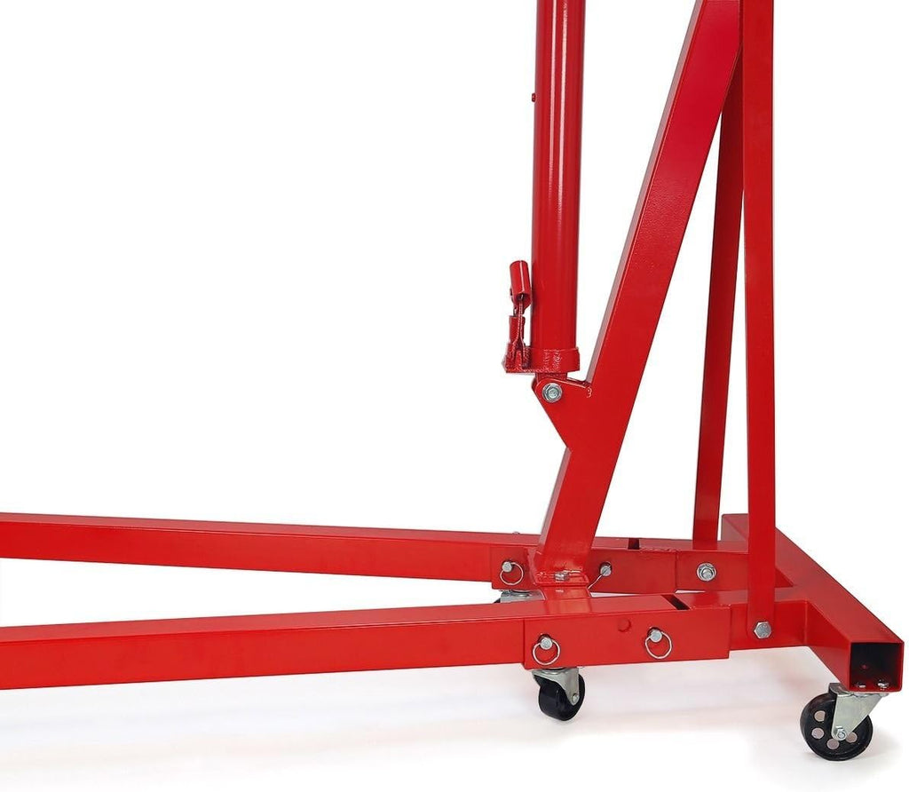 2 TON Engine Hoist Stand Cherry Picker Shop Crane Folding Engine Hoist Lift Garage Workshop Auto Repair, 4,000lbs