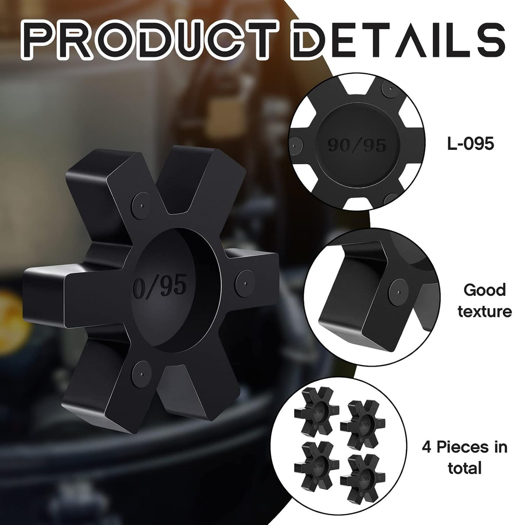 Fabbay 4 Pcs L095 Flexible Nbr Rubber Spider Insert for Jaw Coupling