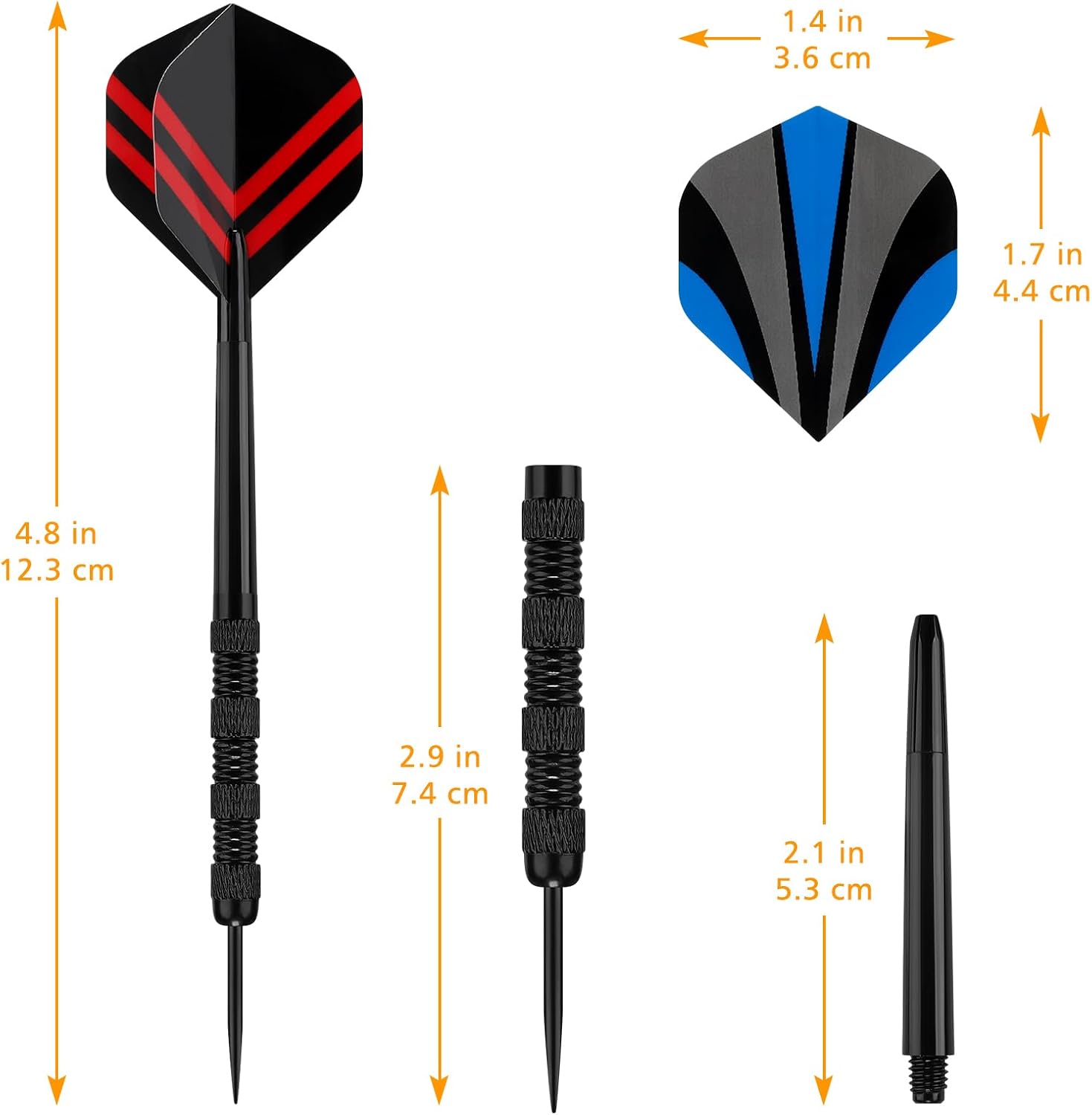 Metal Tip Darts, Steel Tip Darts, 14 Grams Professional Metal Darts, Darts Metal Tip Set, Metal Darts for Dartboard
