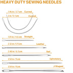 Bonded Round Waxed Thread, Waxed Polyester Thread Set with Sewing Needles