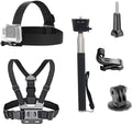 3 in 1 Universal Action Camera Accessories Kit | Head Strap Mount/Chest Harness/Selfie stick Compatible Gopro Hero 13