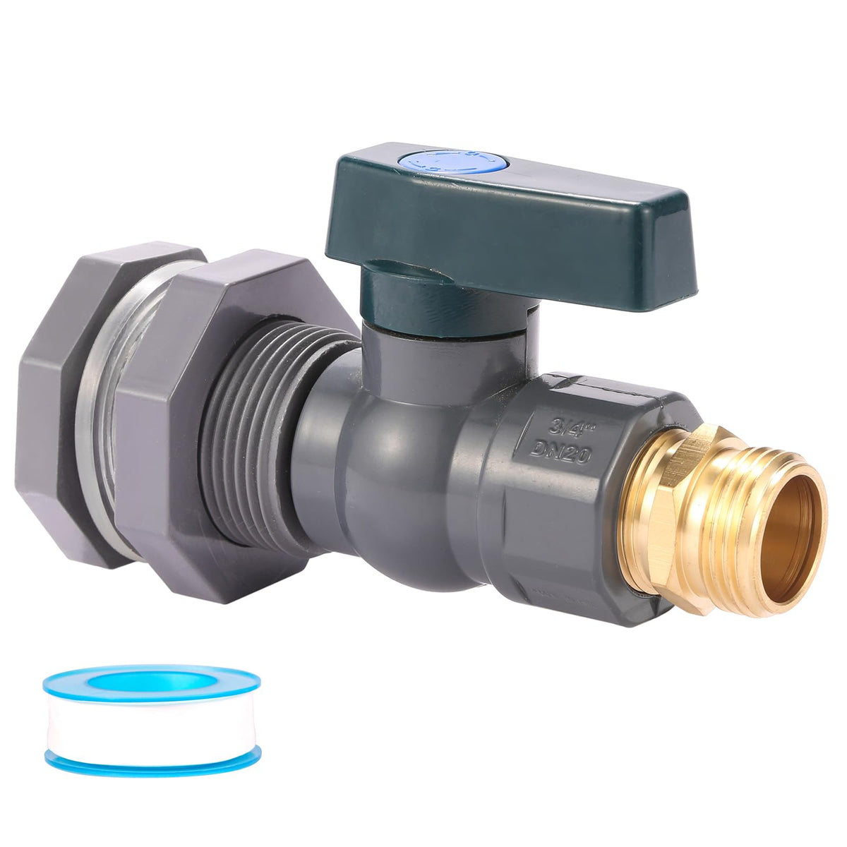 BILAL 3/4 Inch Rain Barrel Spigot Kit with Bulkhead Fitting