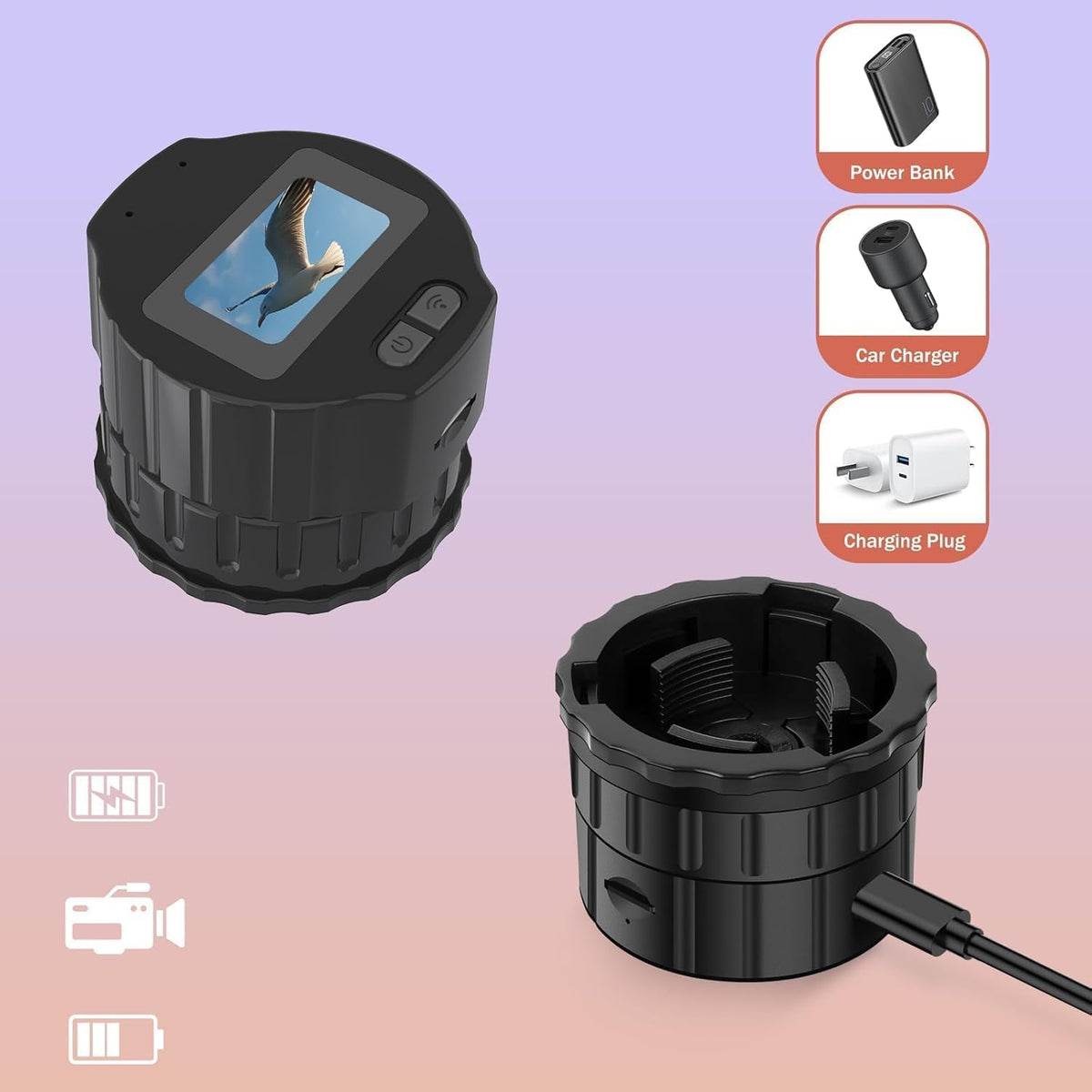 64GB Digital Eyepiece Telescope Camera: 2K HD Video Recording & WiFi Telescope Microscope Accessory, 25-50mm Eyepiece
