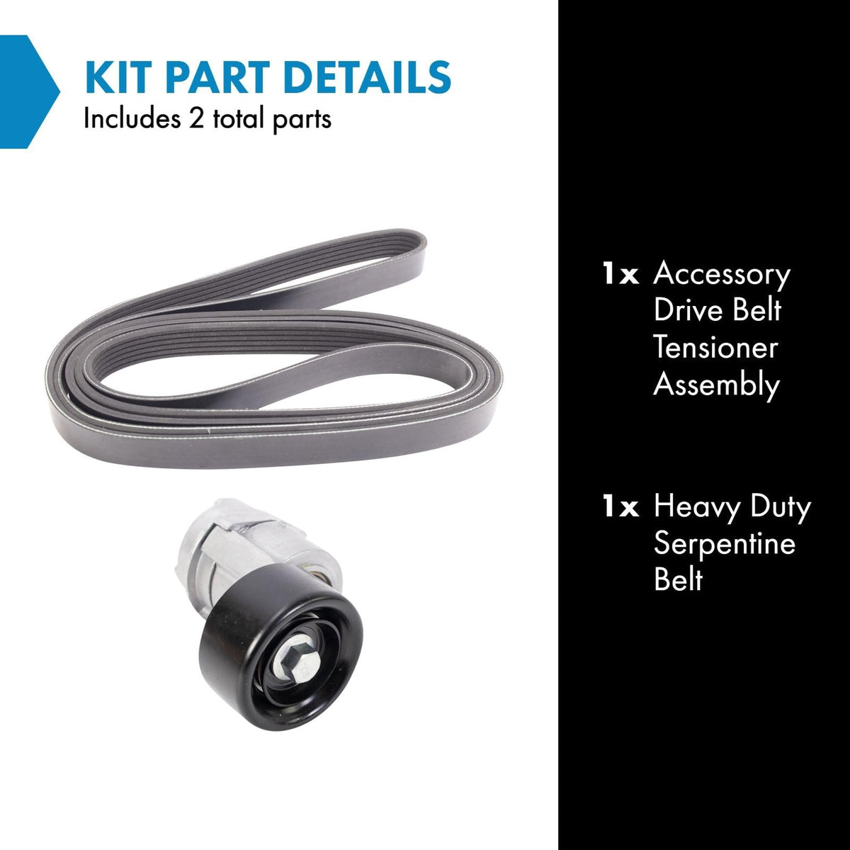 TRQ Serpentine Drive Belt Component Kit