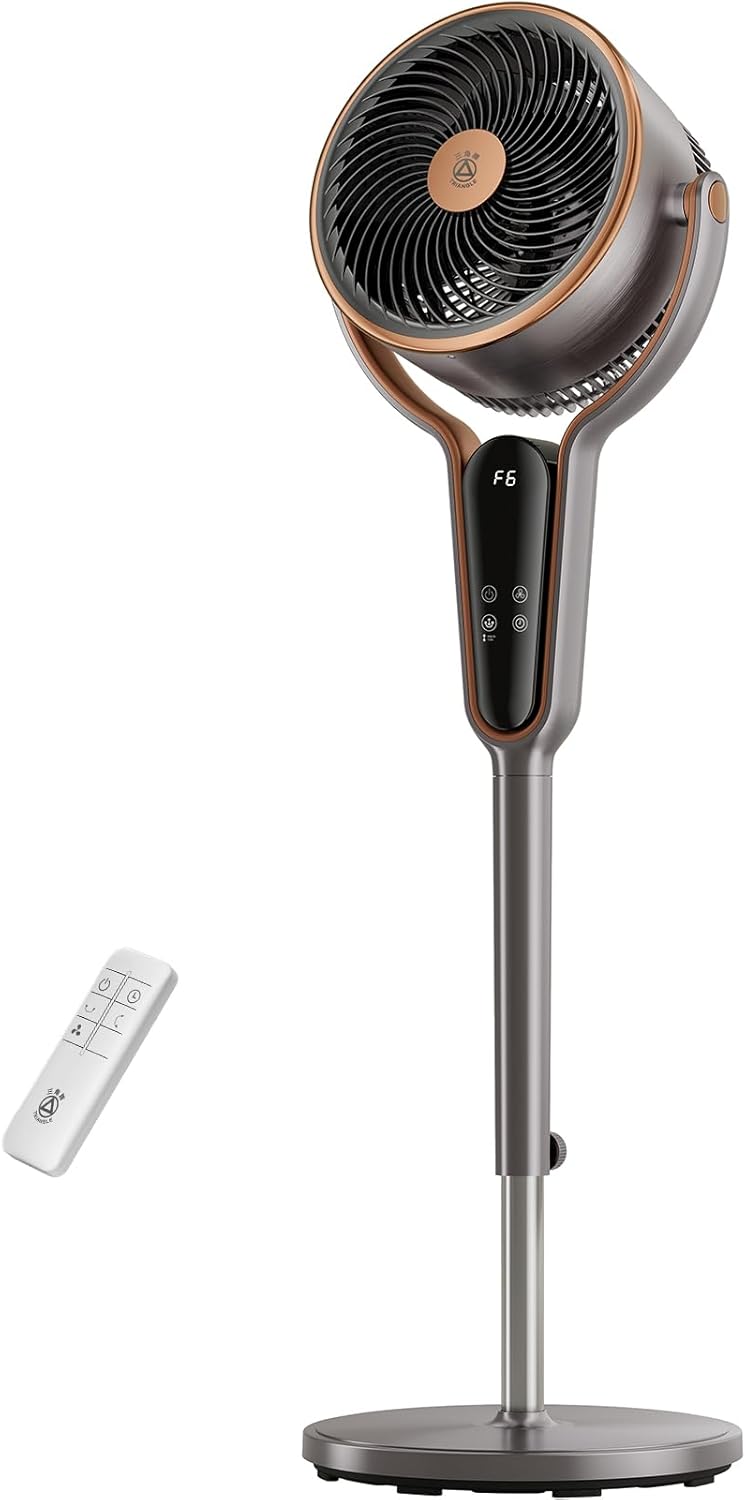 Standing Fan for Bedroom, 1190CFM Pedestal Fans Oscillating with Remote, 35-43" Adjustable Floor Fan with DC Motor