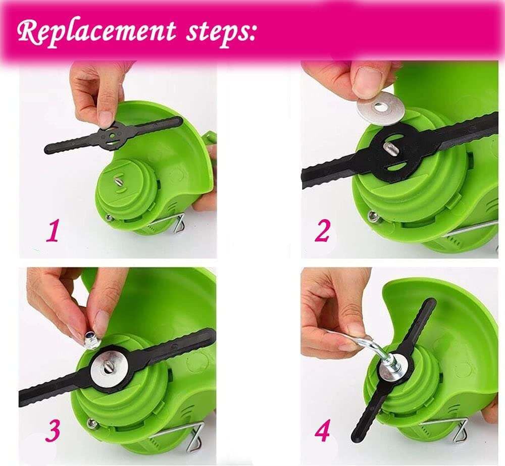 Electric Weed Wacker Eater Blade Accessories, Cordless Weed Wacker Accessories 6-inch Replacement Blade for Prune Weeds, Bushes