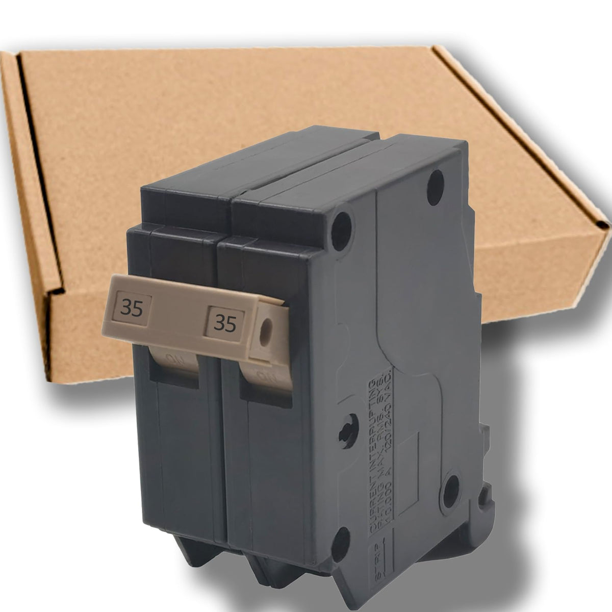 35 Amp 2-Pole Circuit Breaker, 3/4-Inch Plug-in Type Molded Case