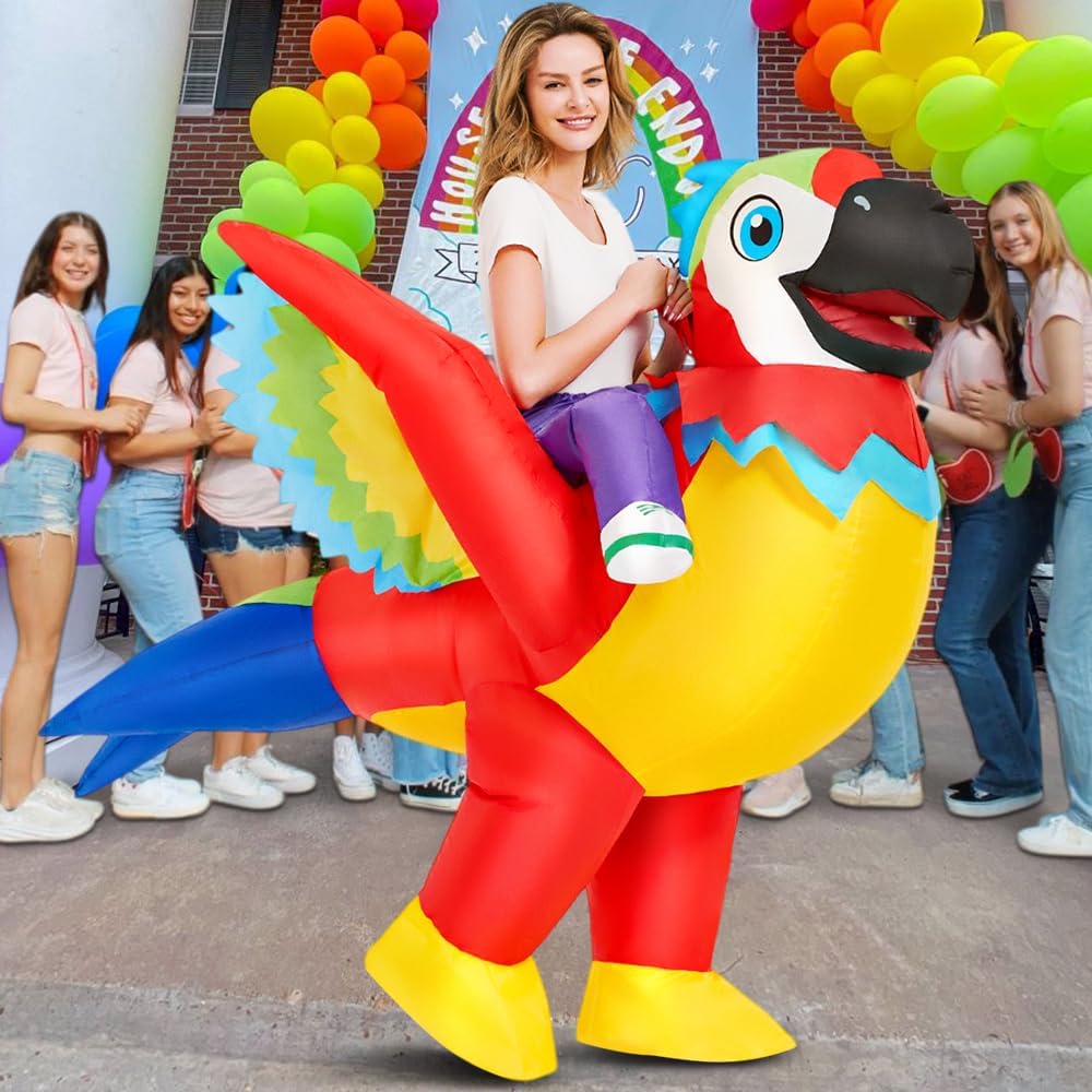 Inflatable Parrot Costume Halloween Blow up Costumes for Adult Men Women
