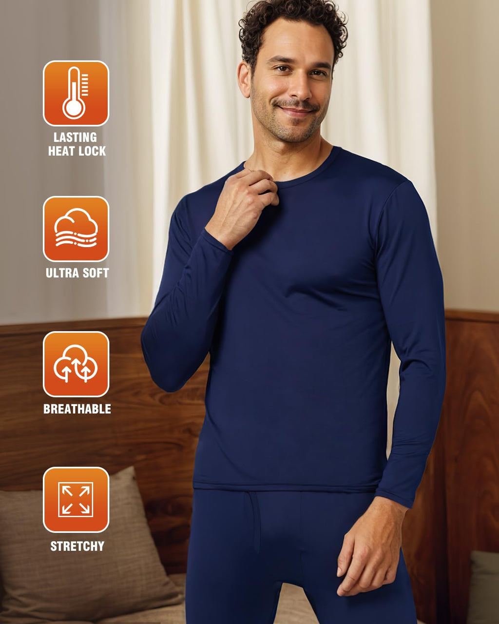 Thermal Underwear Long Johns for Men Base Layer Cold Weather Set