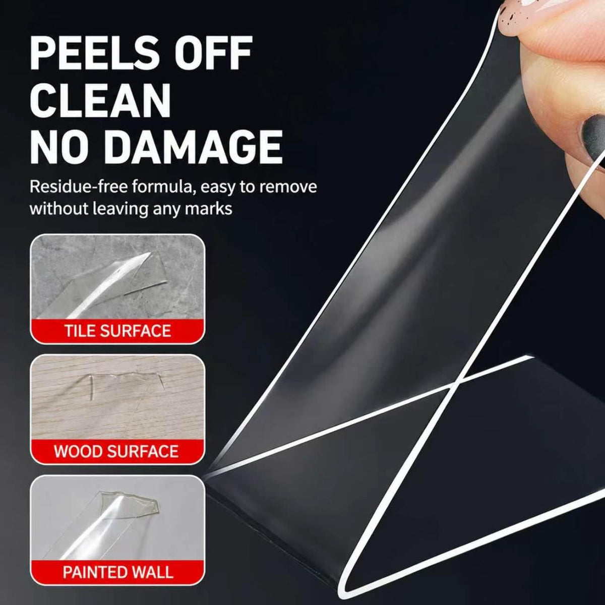 High Viscosity Nano Double-Sided Mounting Tape 1inch 10FT 79Mil
