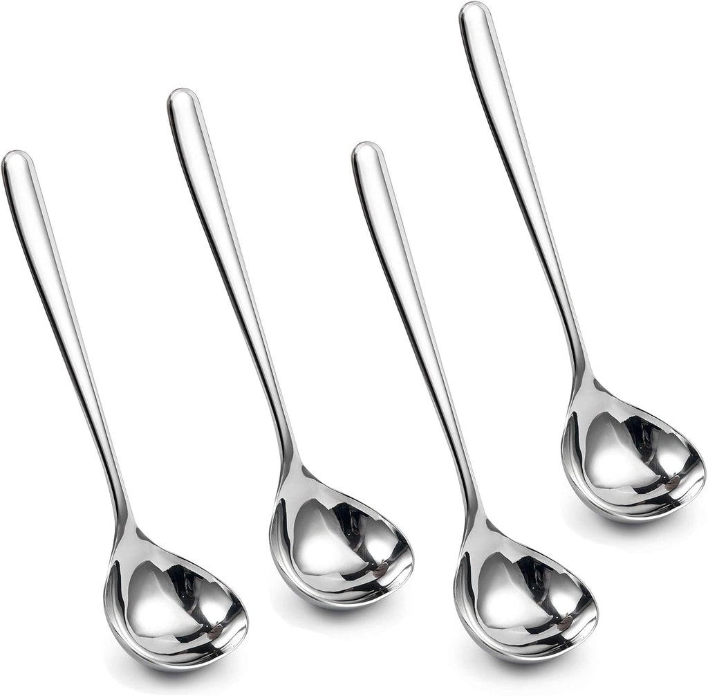 8-Inch Gravy Ladle SUS304 Stainless Steel Serving Ladle, Set of 4