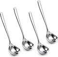 8-Inch Gravy Ladle SUS304 Stainless Steel Serving Ladle, Set of 4