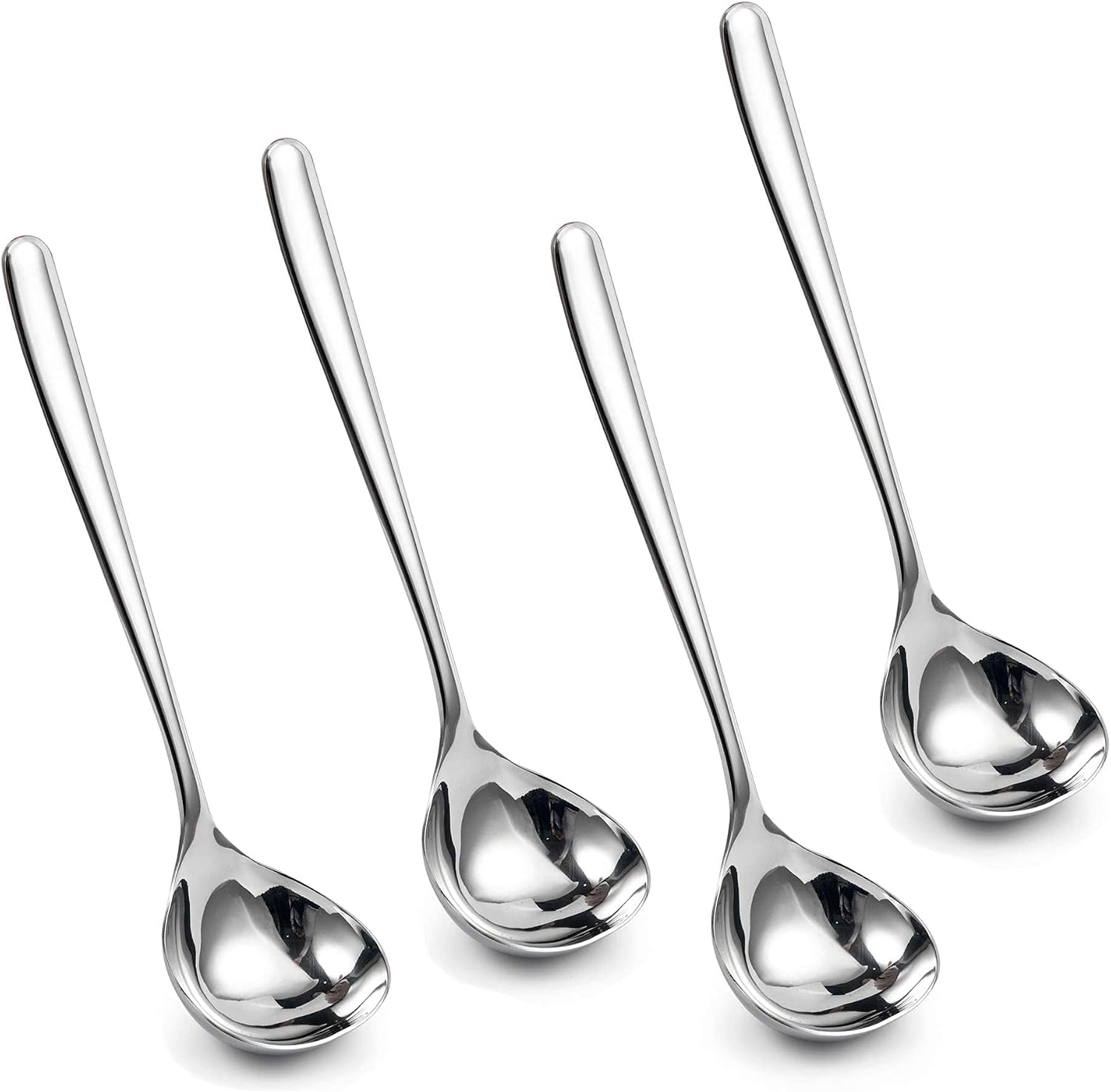 8-Inch Gravy Ladle SUS304 Stainless Steel Serving Ladle, Set of 4