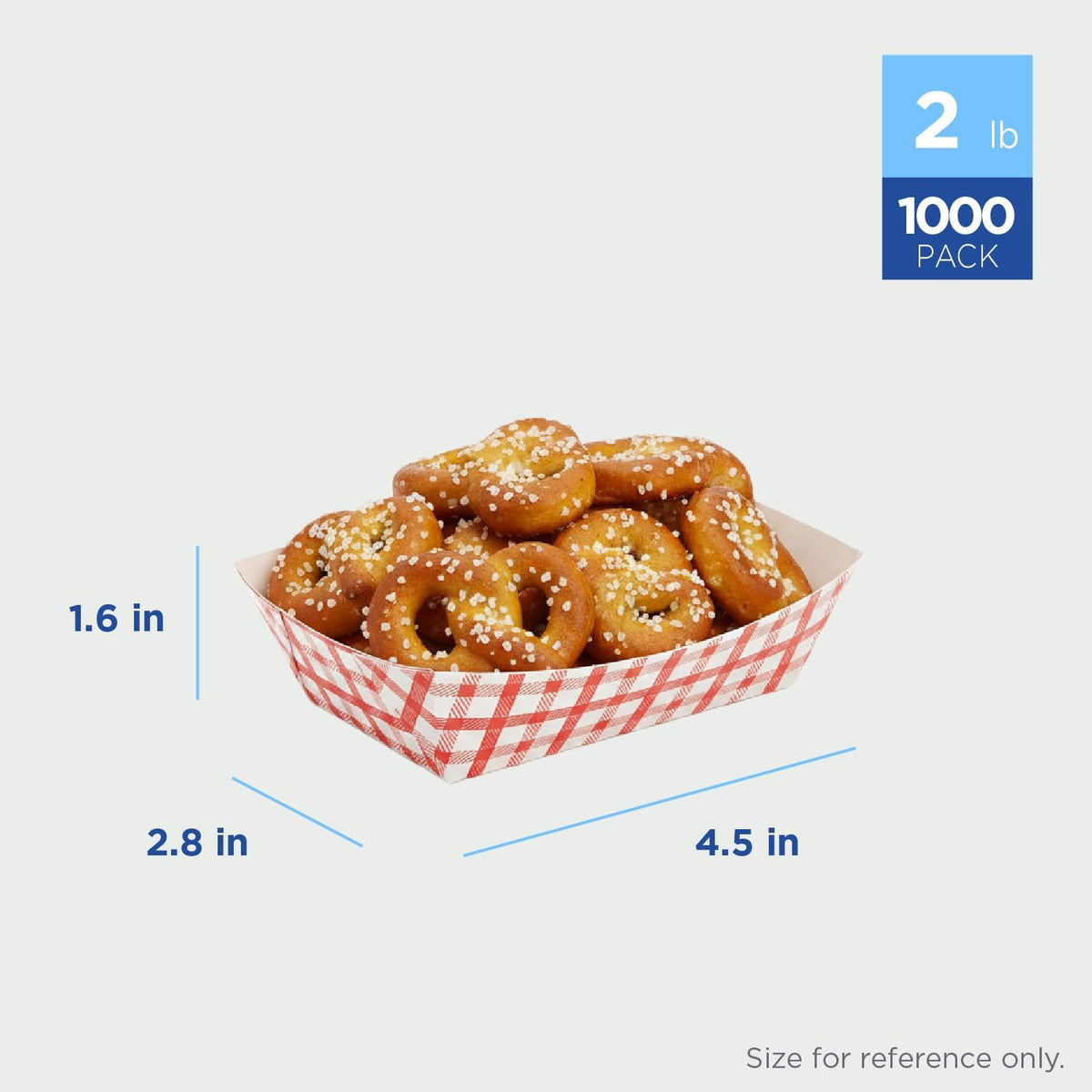 [2 lb - 1,000ct Paper Food Trays, Sturdy Disposable Food Boats