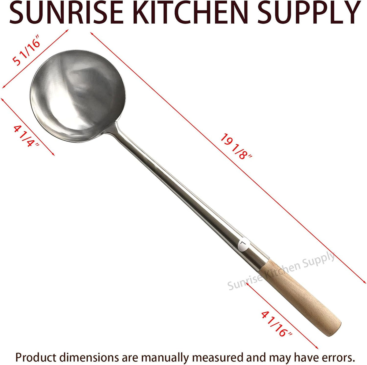 Kitchen Supply Commercial Grade Wok Ladle 18.25" (#L)