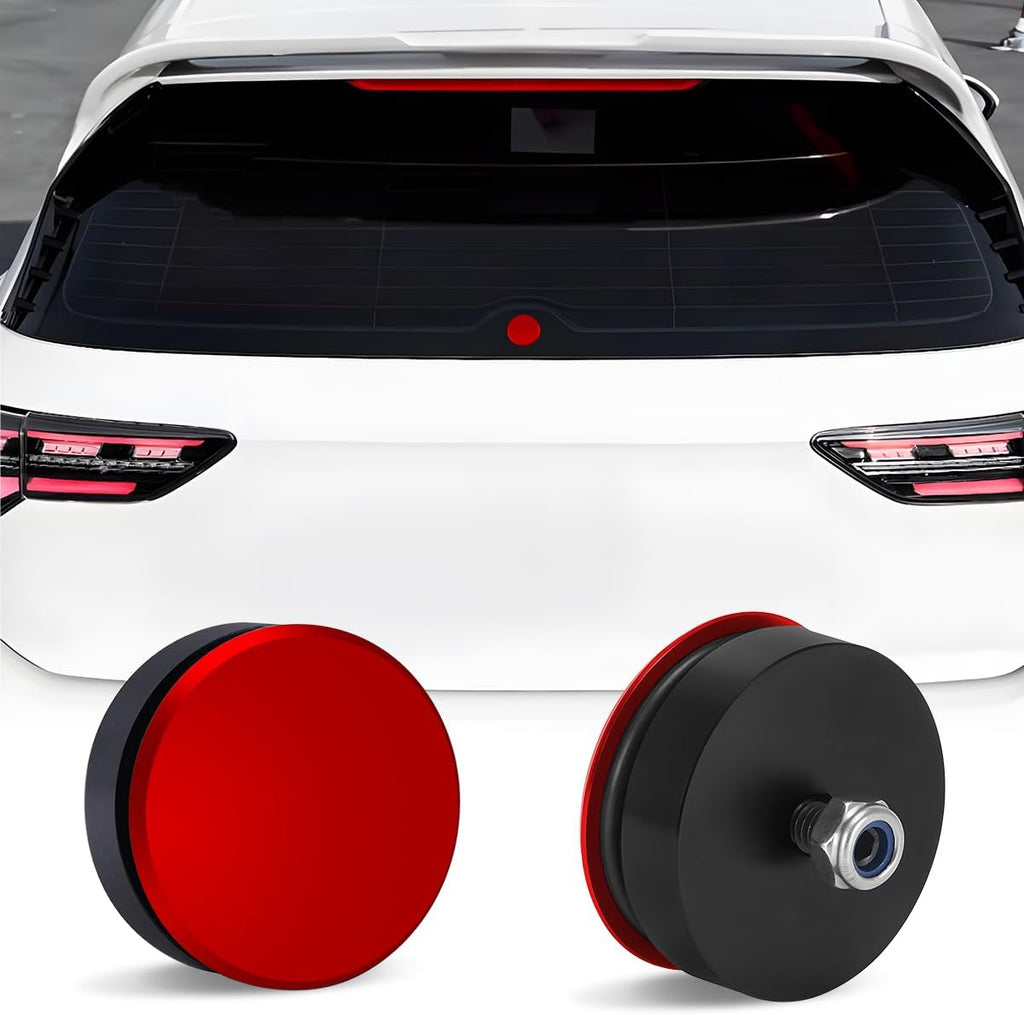 BELOMI Aluminum Rear Wiper Delete Plug with Waterproof Seal, Red