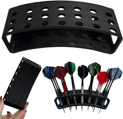 Wall Mounted Dart Holder | 21 Tip Darts Storage and Display Rack | Game Room Organizer Accessory
