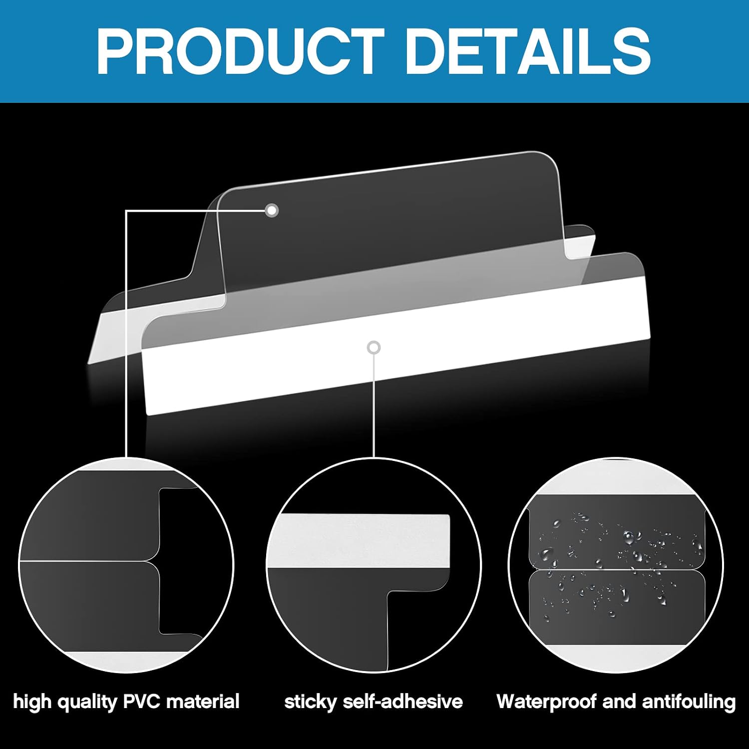 50 Pieces 2 Inch Insertable Self-Adhesive Tabs with Printable Inserts with File Folder Labels Sticky Plastic Index