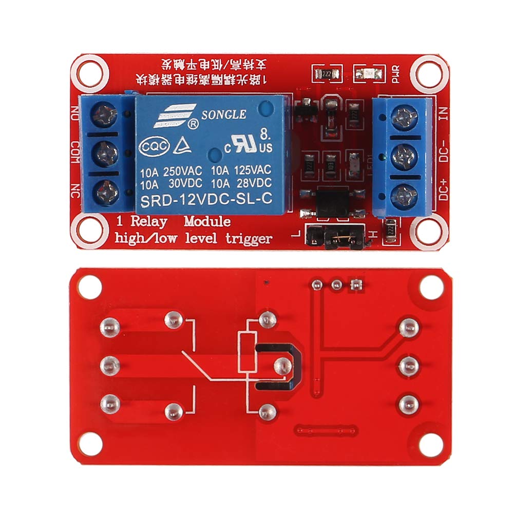 2pcs 5V One Channel Relay Module Relay Switch with OPTO Isolation High Low Level Trigger (5V)