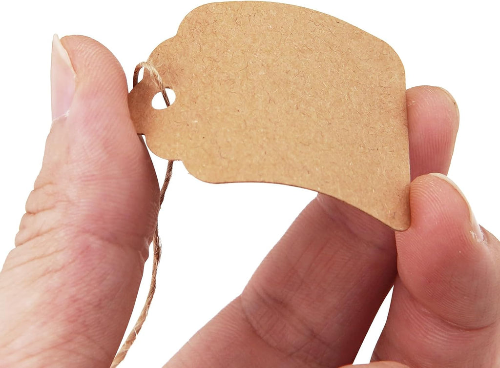 500PCS Paper Price Tags with String Attached 1.4x1.8inch Writable