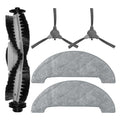 VEODONT Compatible with Deenkee D40 Robot Vacuums Roller Main Side Brush Mop Cloths Rag Replacement Accessory Spare Part(Set J)