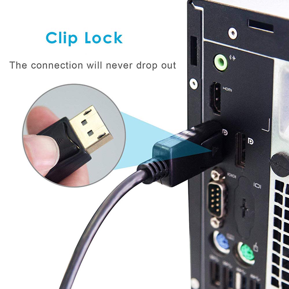 DisplayPort to HDMI, Display Port Adapter to HDMI for Desktops and Laptops Connect to HDMI Displays (1 Pack, DP)