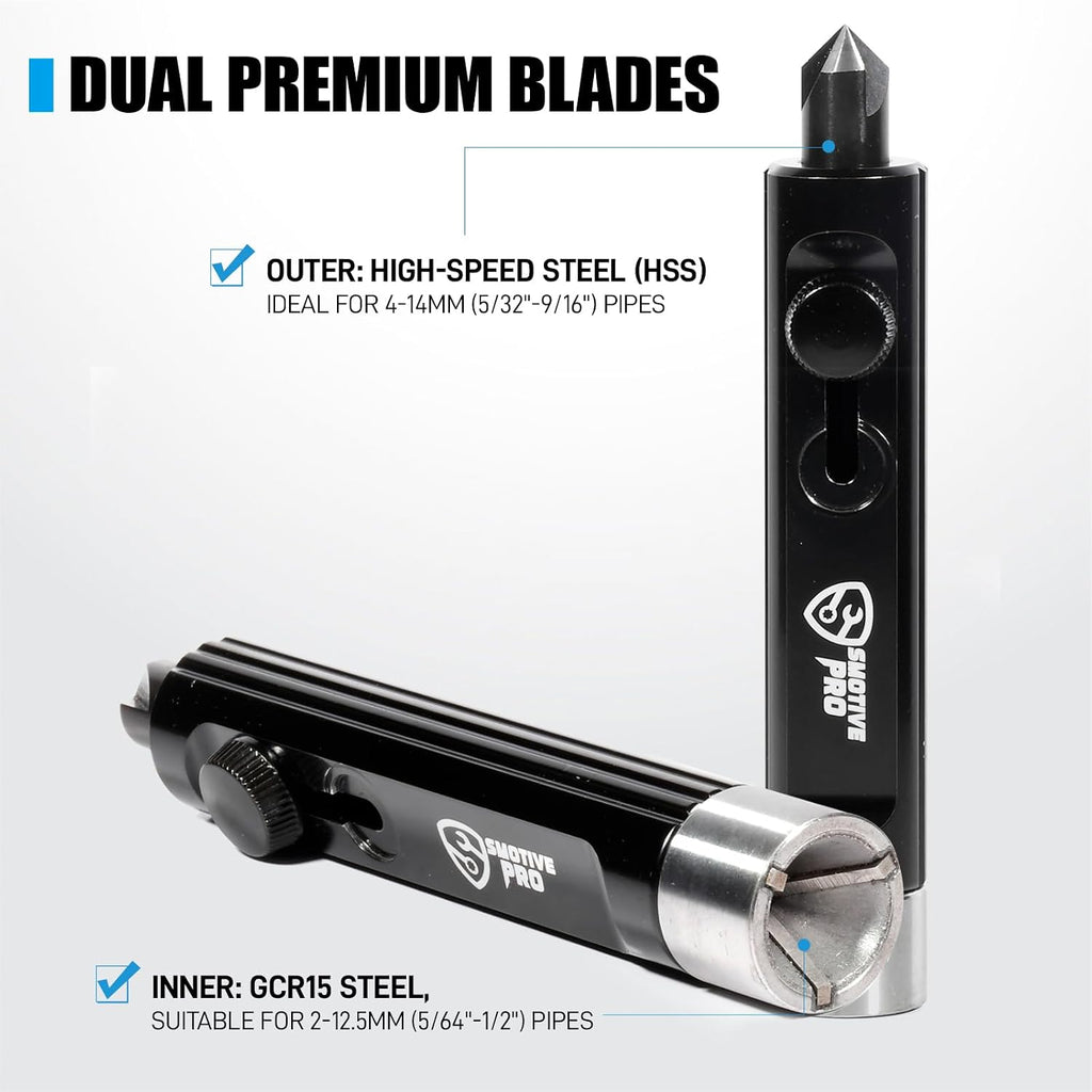 SMOTIVEPRO Dual-End Rimming & Deburring Tool, for 3/16" to 1/2" Tubing