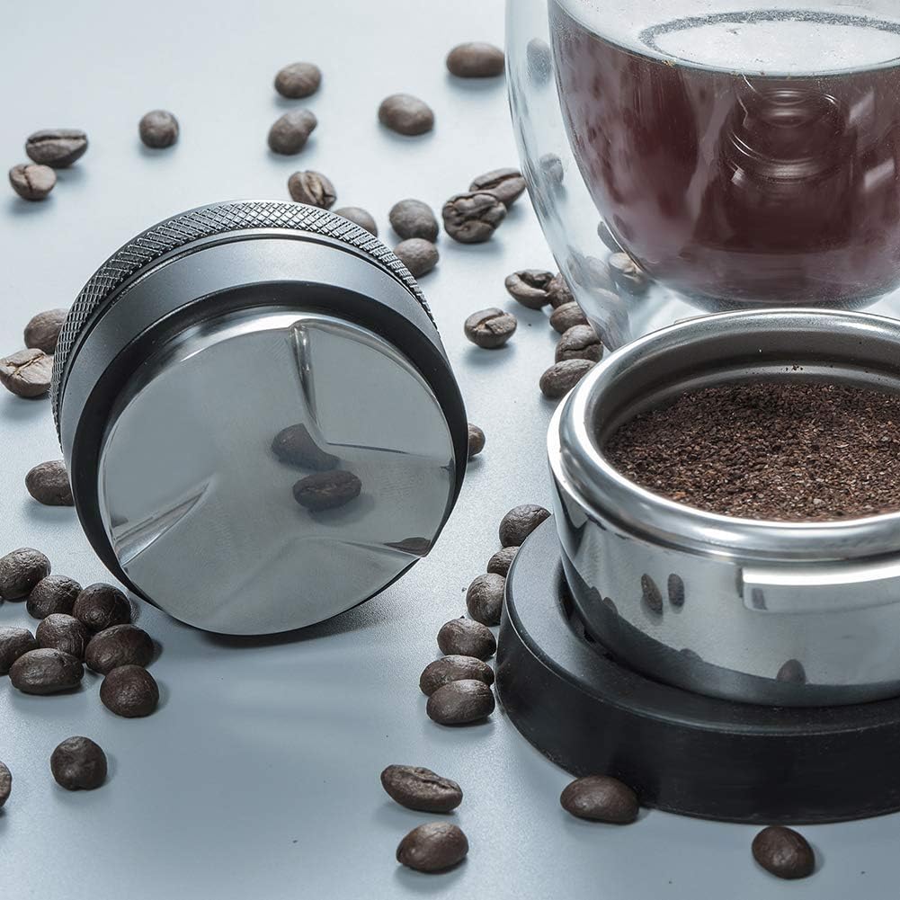 53mm Adjustable Espresso Distributor Fits Breville 54mm Portafilters | Coffee Leveler, Lockable Depth, 304 Stainless