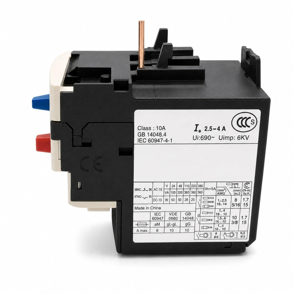 LRD Thermal Overload Relay, Adjustable Motor Overload Protection, 1-Pack