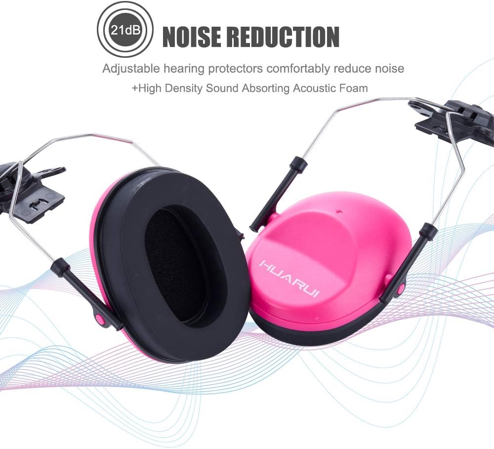 Noise Cancelling Helmet Attachable Ear Muffs Blocking Sound Reduction Ear Protection for Construction Site,Adaptors