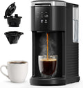 Single Serve Coffee Maker for Capsule & Ground Coffee | Fast Coffee Machine with Memory Function, 6 to 14 oz Brew