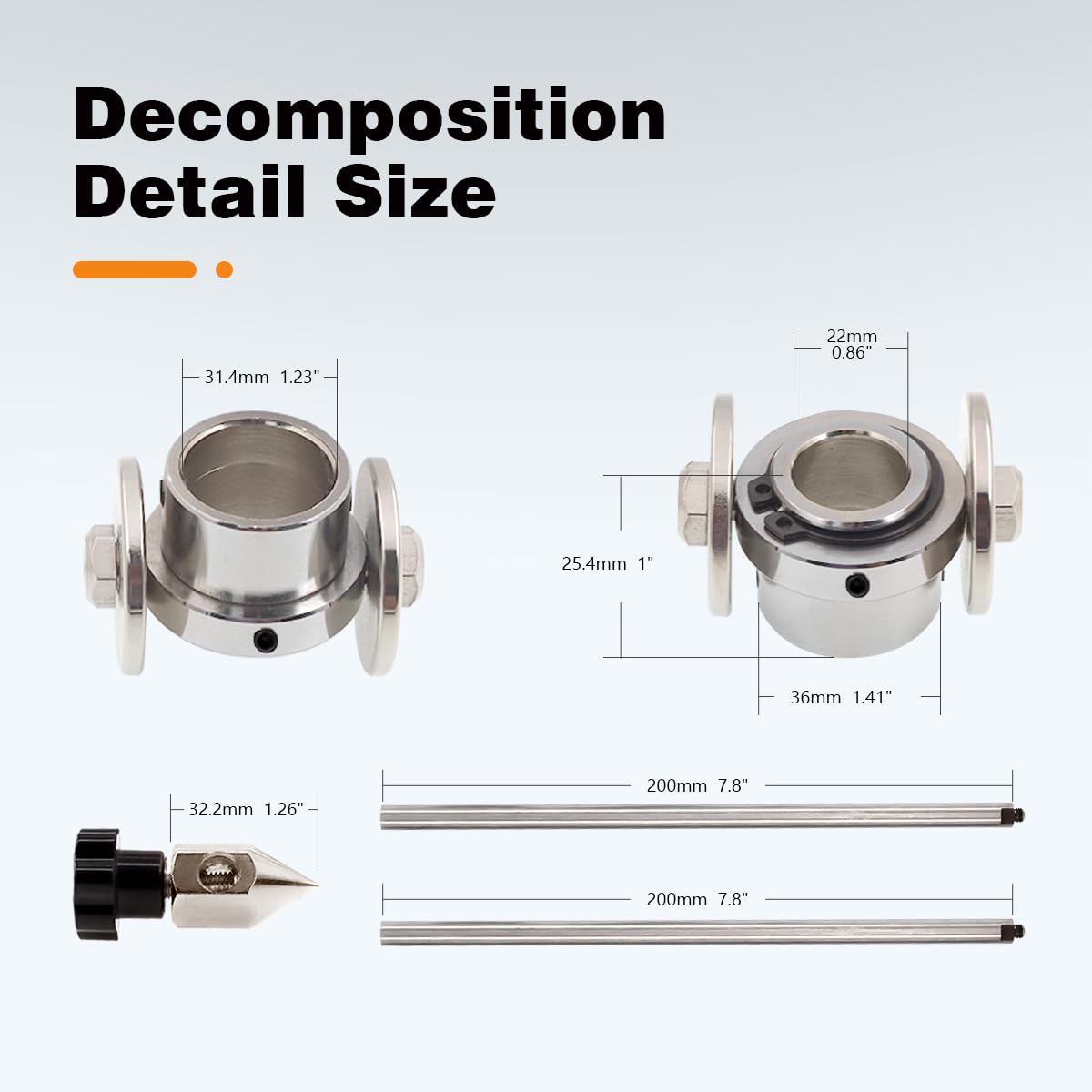 AG-60 Circinus Roller Guide Circle Guide Plasma Compass Wheel 0-400mm Rod