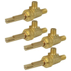 Smaeti Replacement Gas Burner Valve - 4418500200 Compatible with Jade Range, 1/8" MPT x 3/8"-27, 4-Pack Horizontal Split Valve, Compatible with JTRH-36B-36C, JTRH-36GT
