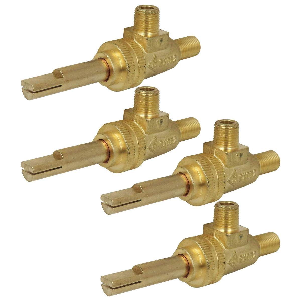 Smaeti Replacement Gas Burner Valve - 4418500200 Compatible with Jade Range, 1/8" MPT x 3/8"-27, 4-Pack Horizontal Split Valve, Compatible with JTRH-36B-36C, JTRH-36GT