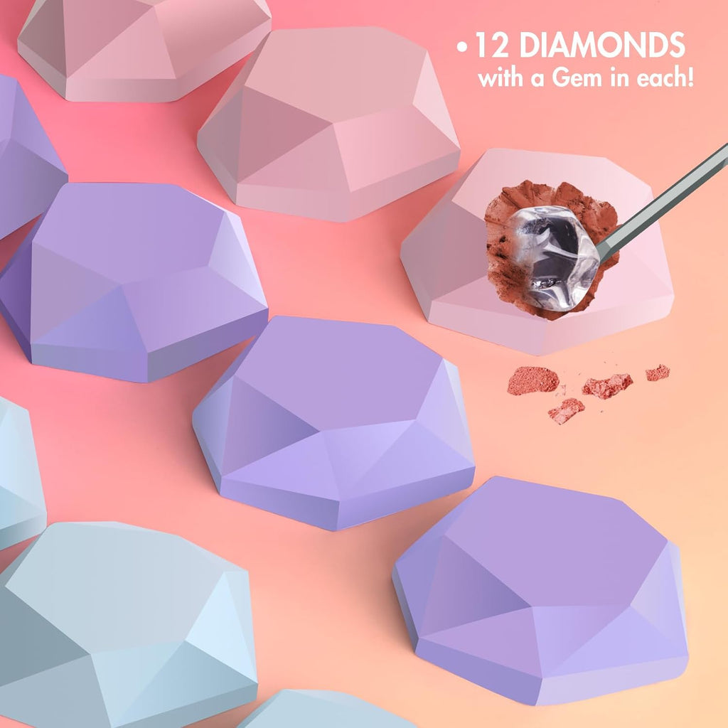 Gemstone Dig Kit, 12 Real Rocks & Minerals, Rock Digging Kit 6-12 | Gemstones & Minerals to Excavate, Complete