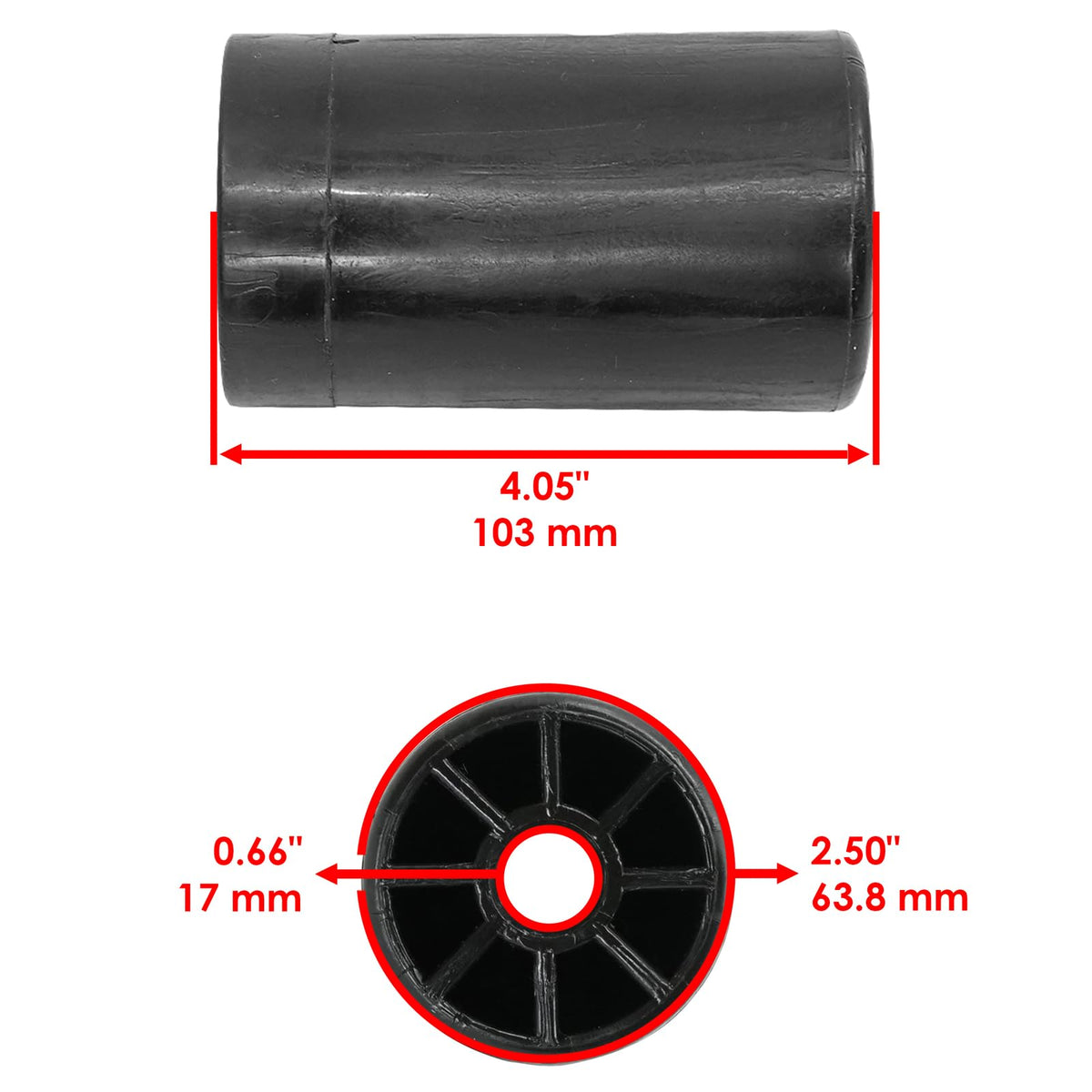 Powersports Replacement Parts for Mower Deck Roller for Simplicity 1606 1613 H 1614 1614 H Deck 38" Mod-C33C-32417