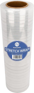 18 Inch Stretch Wrap - 1200 Feet | 60 Gauge, 1 Roll Clear Plastic Self-adhering Stretch Wrap Film for Pallet Wrap