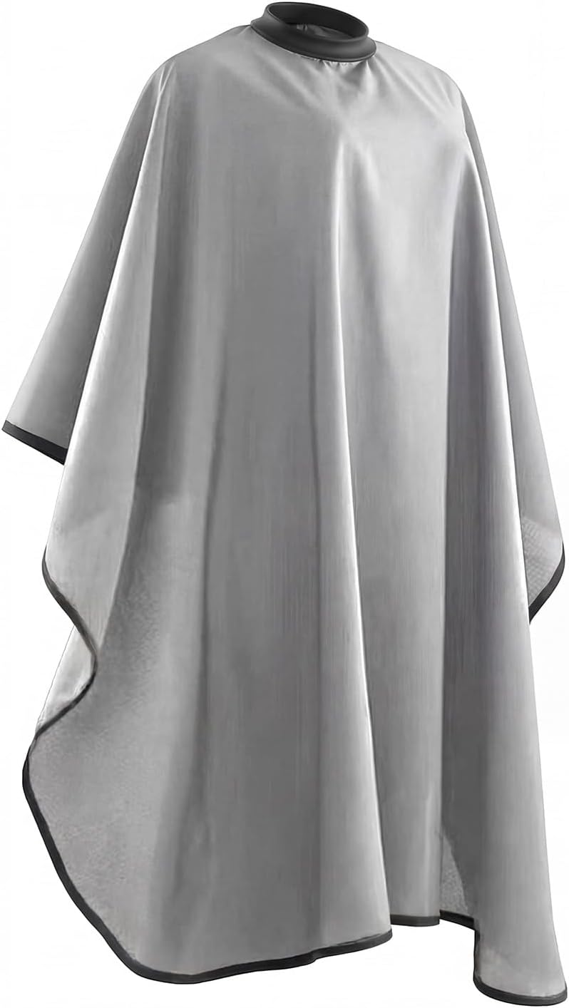 Professional Salon Barber Cape, Waterproof Polyester Hair Cutting Cape, Silicone Neckline, Snap Button Colla, Extra
