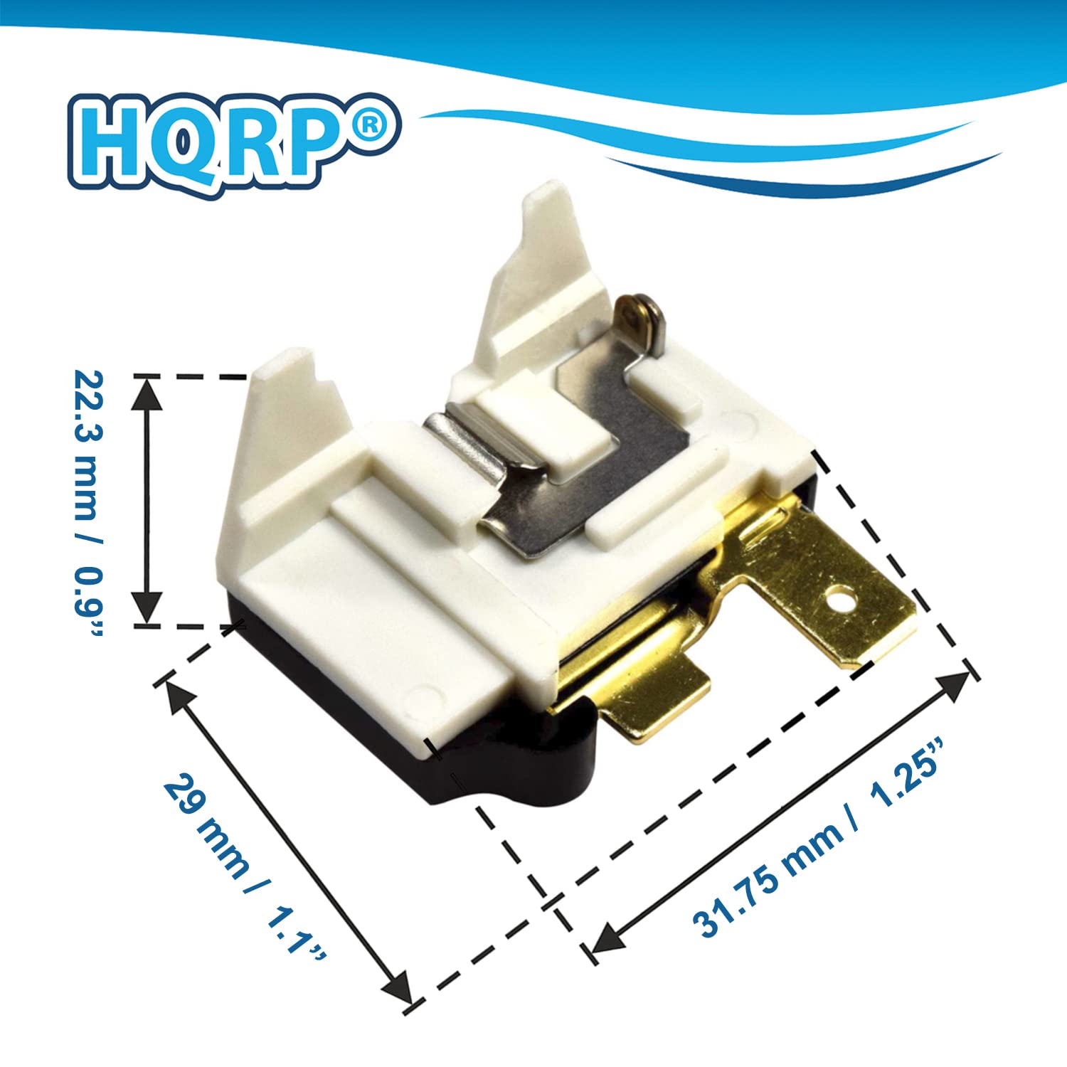 Compressor 4.7 Ohm 1-Pin PTC Starter/Start Relay and Overload Kit Compatible with Mini Fridges, Compact